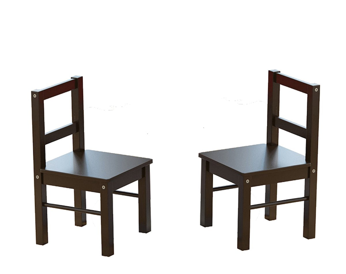UTEX Wooden 2 in 1 Kids Construction Play Table and 2 Chairs Set with Storage Drawers, and Built in Plate Compatible with Lego and Duplo Bricks(Espresso with Red Drawers)