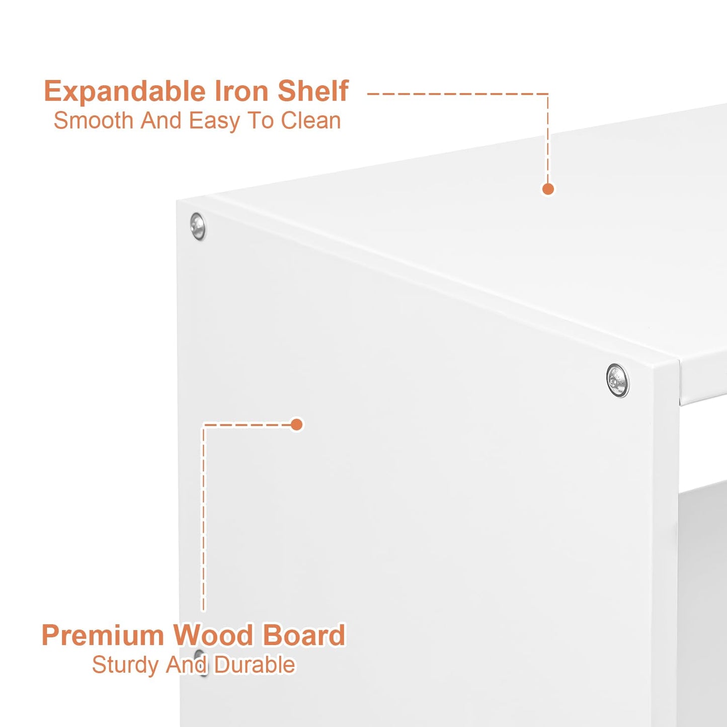 White Shoe Rack Organizer for Closet, 3-Tier Expandable Shoe Shelf, Stackable Iron Wood Combination Shoe Racks Shelves for Closets, Entryway,Small Space,Hallway,Garage,Holds 8-16 Pairs of Shoes