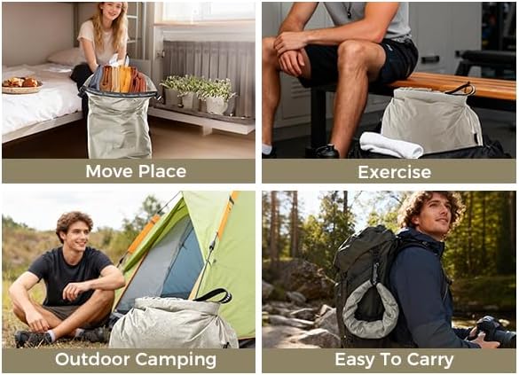 Travel Laundry Bag, Pump Free Vacuum Storage Bag Reusable Compression Dirty