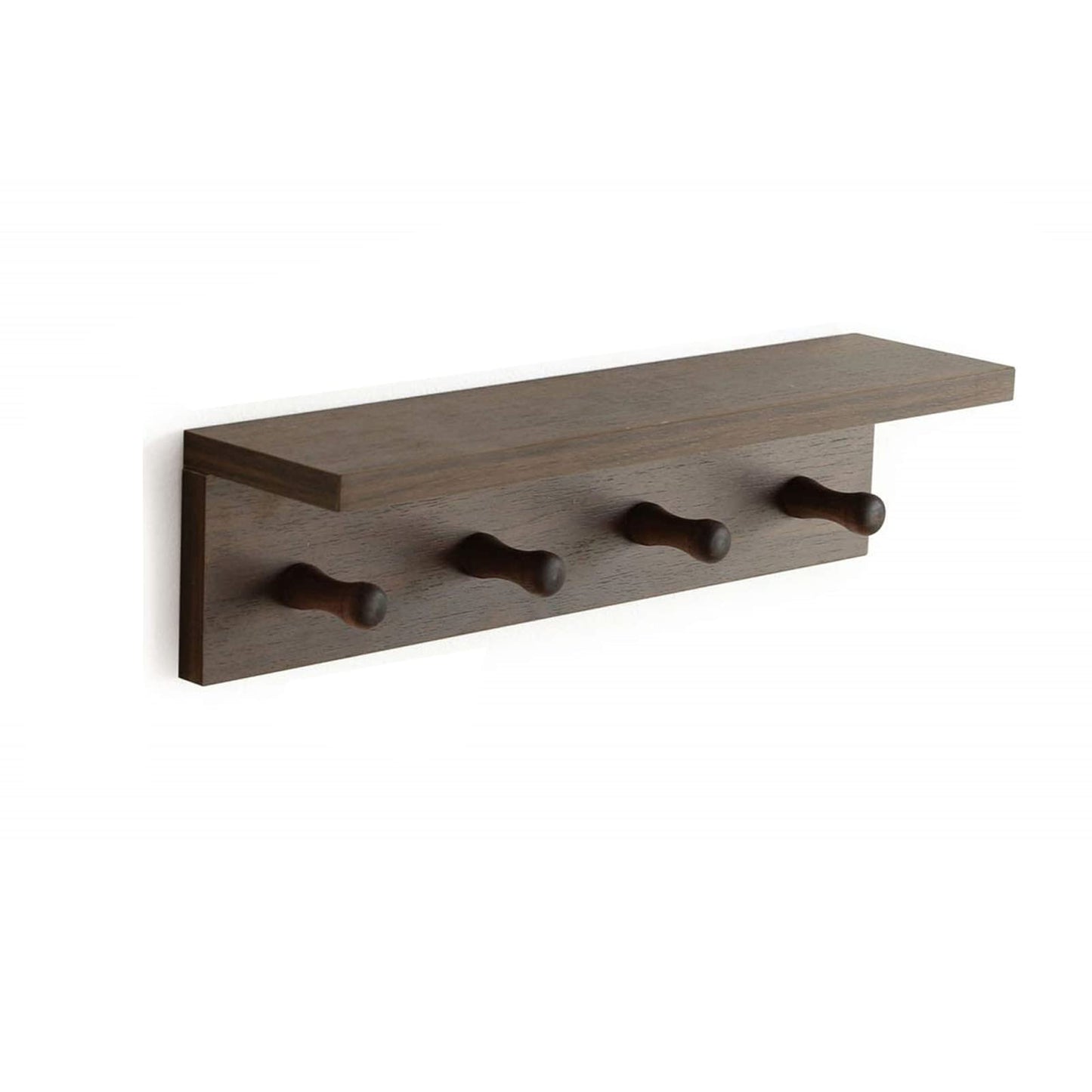 XAOMLP Entrance Coat Rack ,Coat Hooks, Wall-Mounted Wooden Hook Rack, Wall-Mounted Shelves are Very Suitable (Walnut Color Finish—A-1)