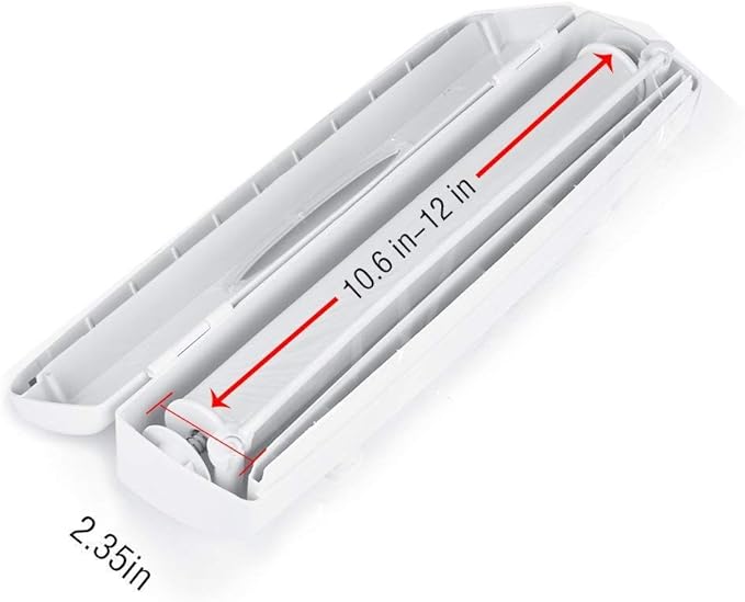 Plastic Wrap Cutter, Food Freshness Dispenser Preservative Film Unwinding Cutting Cling Wrap Kitchen Accessorie Easy to Use , Pull , Press , Cut and Wrap
