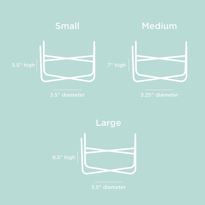 Waggo Simple Solid Dog Bowl and Stand - Single Iron Stand with Single Ceramic Feeder or Water Bowl, Elevated Pet Feeder (Small, Matte White)