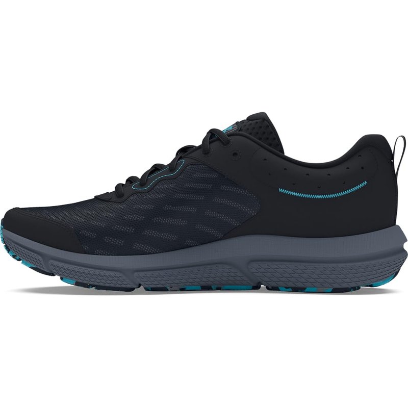 Under Armour Men's Charged Assert 10, (003) Black/Black/Blue Surf, 7.5, US
