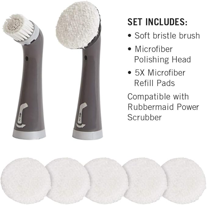 Rubbermaid Reveal Power Scrubber Attachable Soft Bristle & Velcro Head