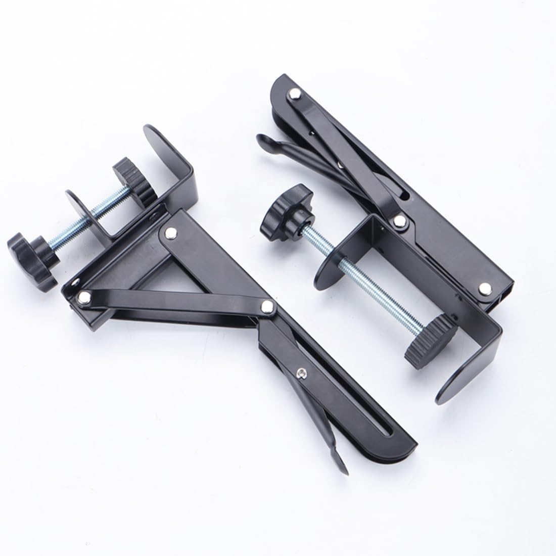 Under Desk Keyboard Tray Support Bracket Adjustable Desktop Extension Board Stand Clamp-on Keyboard Holder Arm Rest Tray Extension Plate Support Rack for Desk, NO Board/Tray, 1 Set (Style01)