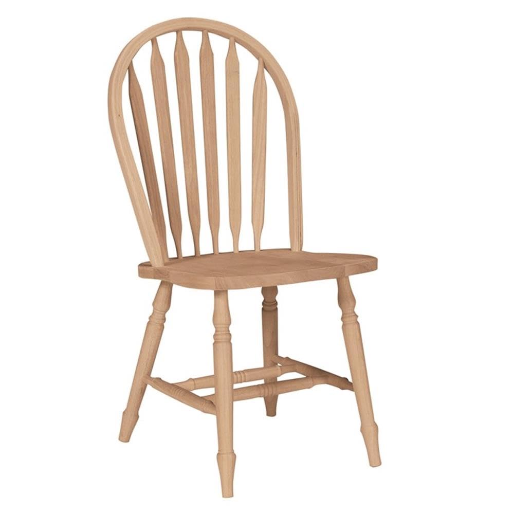 Pemberly Row Wood Windsor Arrowback Dining Chair, 19.5" W x 20" D x 38.1" H, Solid Hardwood, Modern/Contemporary Style, Fully Assembled, Dining Height Chair for Kitchen or Dining Room Decor