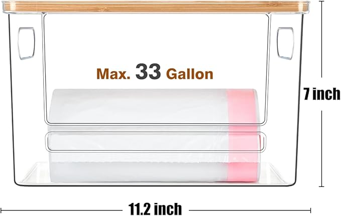 Trash Bag Holder, Acrylic Garbage Bag Dispenser