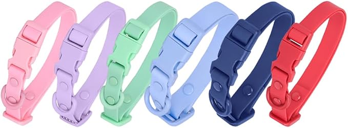Ovale Waterproof Dog Collar Leash Combo Set, Durable and Easy to Clean, for Small Dogs.(S, Light Green)
