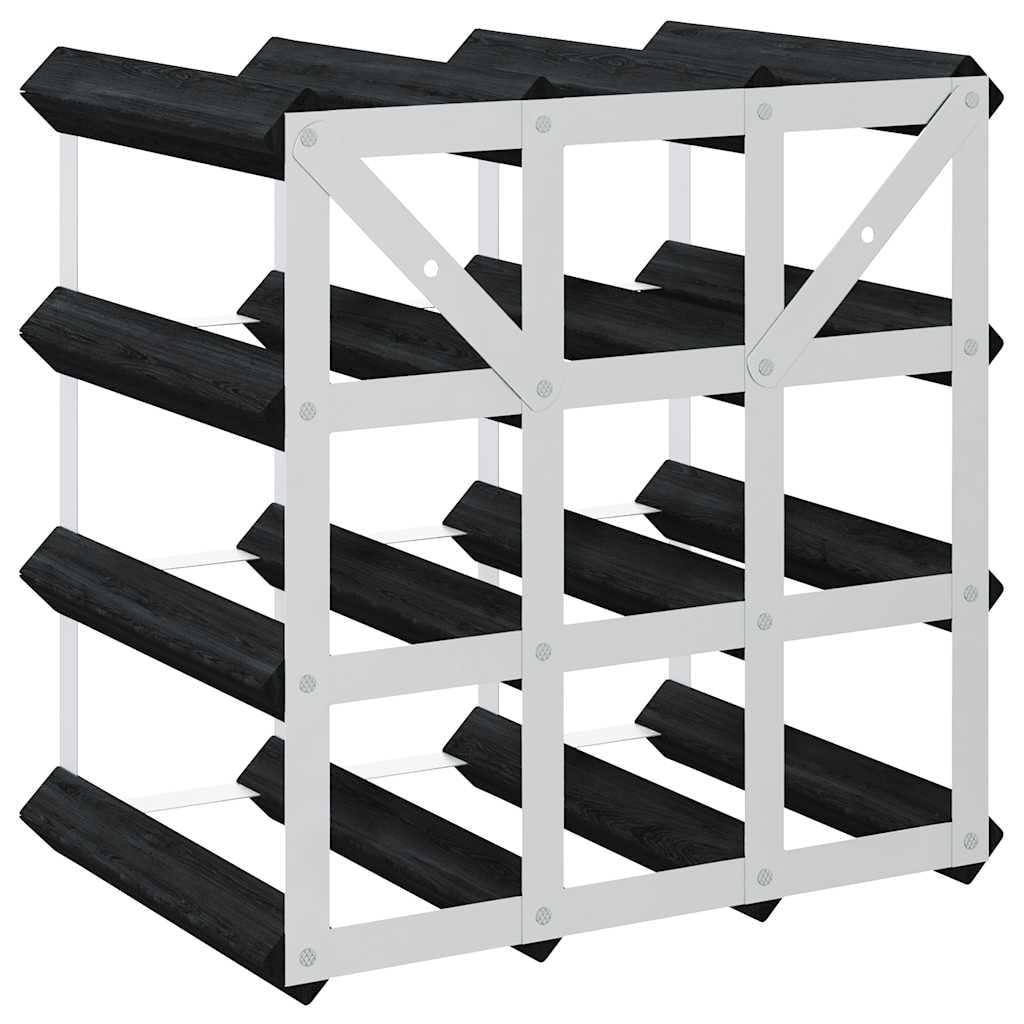 vidaXL Countertop Wine Rack, Wine Bottle Holder for 12 Bottles, Wine Storage, Wine Bottle Organizer for Living Room, Modern, Solid Pine Wood