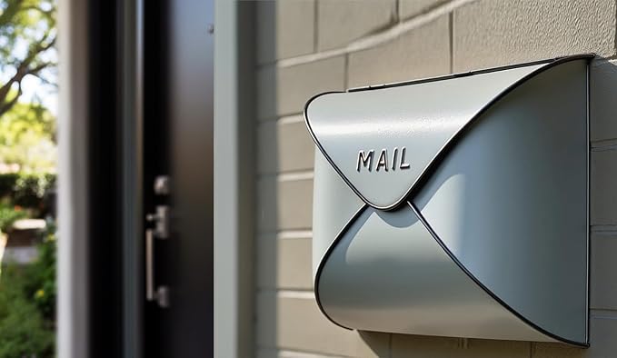 NACH Wall Mount Mailboxes, 11.5 x 9 x 4.5 inch White Wall Mailboxes for Outside, Waterproof Mailboxes for Outside - Envelope Mailbox Kit White