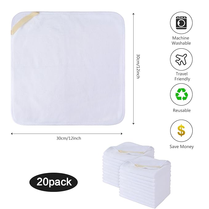 SINLAND Microfiber Facial Cloths Fast Drying Washcloth 12inch x 12inch