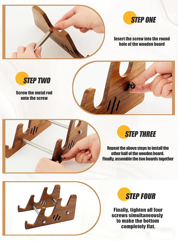 DHUJBFF 3-Tier Wood Keyboard Stand Detachable Display Rack for Mechanical Keyboards, Computer, Tablet, Desk Organizer with Sapele Wood, Easy Assembly, Strong Load Bearing for Office/Gaming
