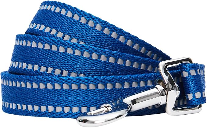 Blueberry Pet Essentials Reflective Dog Collar & Leash Set, Adjustable for Large Dogs | Safe Walking Gear for Pet Parents, Puppy Training & Daily Use LargeDogs, Navy