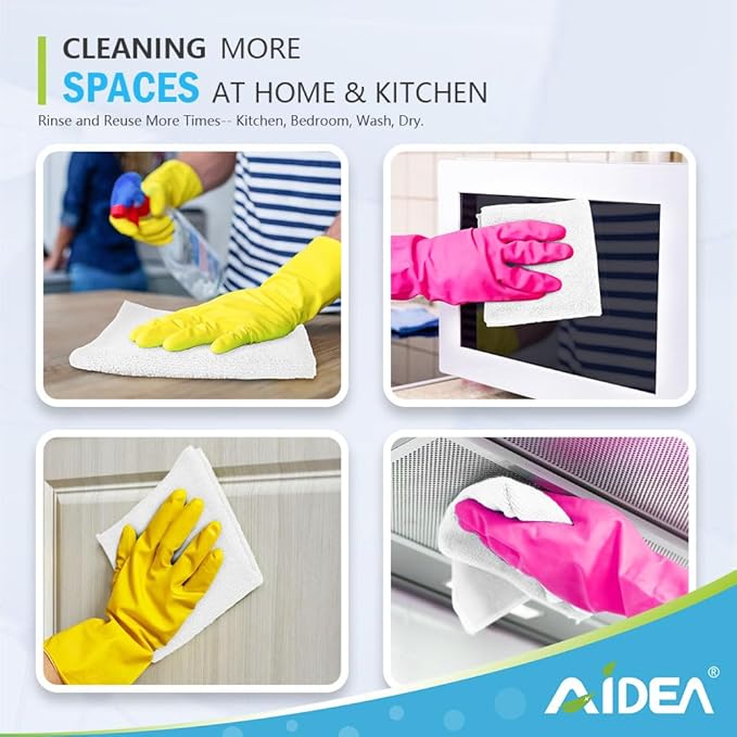 AIDEA Microfiber Cleaning Cloth-12PK, Soft Microfiber Towels