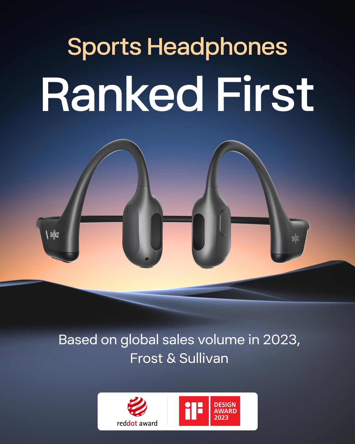 SHOKZ OpenRun Pro-Bone Conduction Headphones, Open-Ear Bluetooth Wireless Sport Headphones for Running and Workout, Sweat Resistant, Long Battery Life, Premium Deep Bass, Mic,with Hair Band, Black