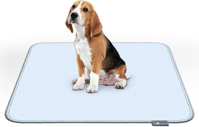 Paw Inspired Washable Pee Pads for Dogs (2 Pack), Leakproof, Non-Slip Reusable Puppy Pads for Potty Training, Whelping, Waterproof Mat (34x36 Inch, Pack of 2)