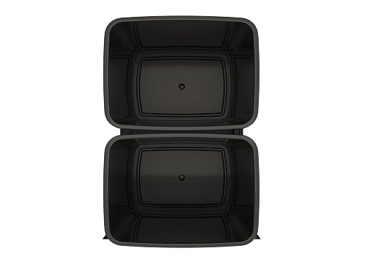 Rev-A-Shelf Steel Double Pullout Waste Container with Soft-Close, 35 Quart, Black - Sliding Garbage Bin System with Dual Trash Can for 18" Home Kitchen Base Cabinet, 53WC-1835SCDM-218