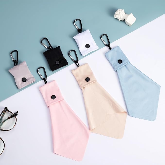 Vemiss 6 Pack Microfiber Glasses Cleaning Cloth, Wipes Lens Eyeglasses & Screens