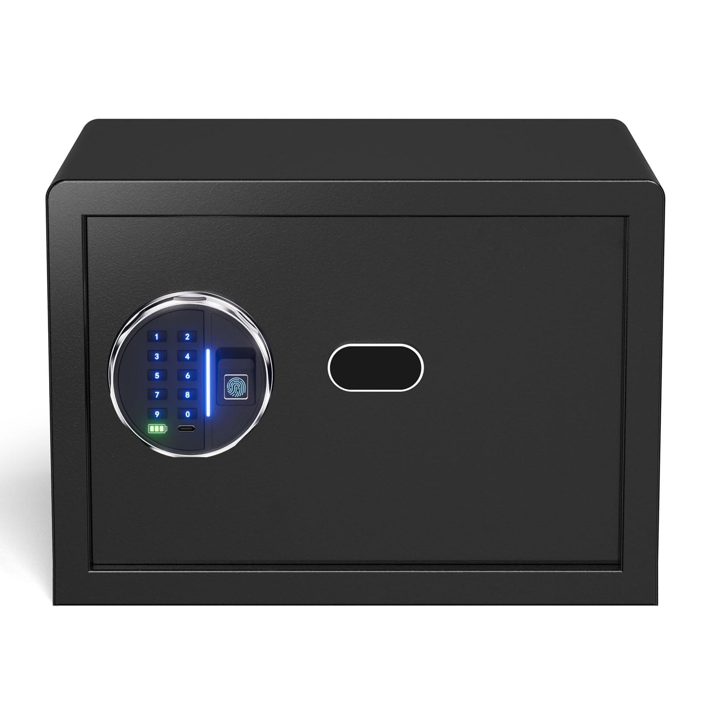 Grimtron ππ ππ Smart Biometric Safe with Fingerprint Lock, Silent Mode, Backlit Keypad and LED Light, Small Caja Fuerte ππ’πππ¬ ππ¨π« ππ¨ππ‘ππ«βπ¬ πππ²(9.84"H x 9.84"D x 13.78"W)