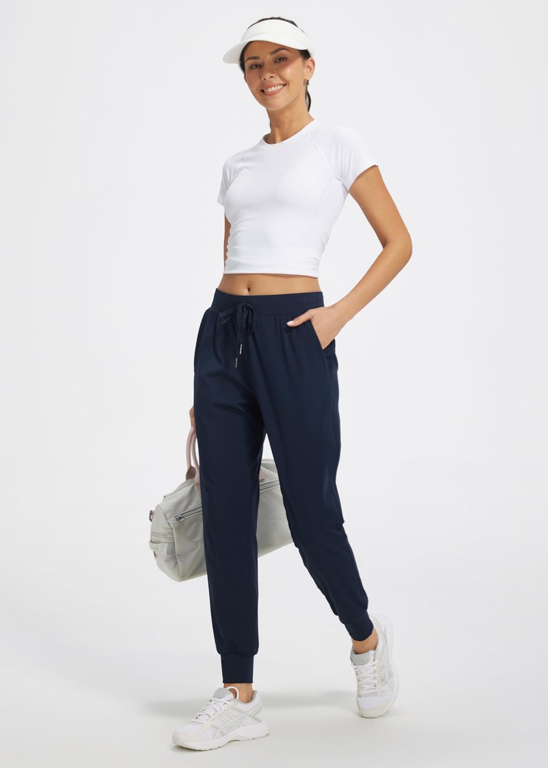 Libin Joggers for Women Petite/Regular/Tall Dance Sweatpants Athletic Workout Tapered Lounge Casual Teacher Pants for Running Yoga Cloths, Navy XL