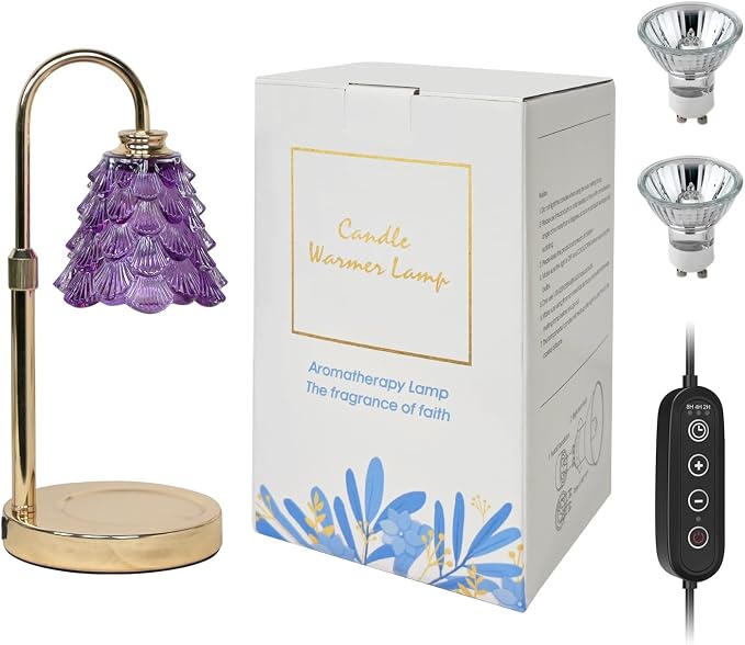 GEEZO Fragrance Candle Warmer Lamp,Electric Candle Warmer with Timer & Dimmer,Mom Christmas Birthday Gifts for Women, House Warming Gifts New Home Bedroom Decor