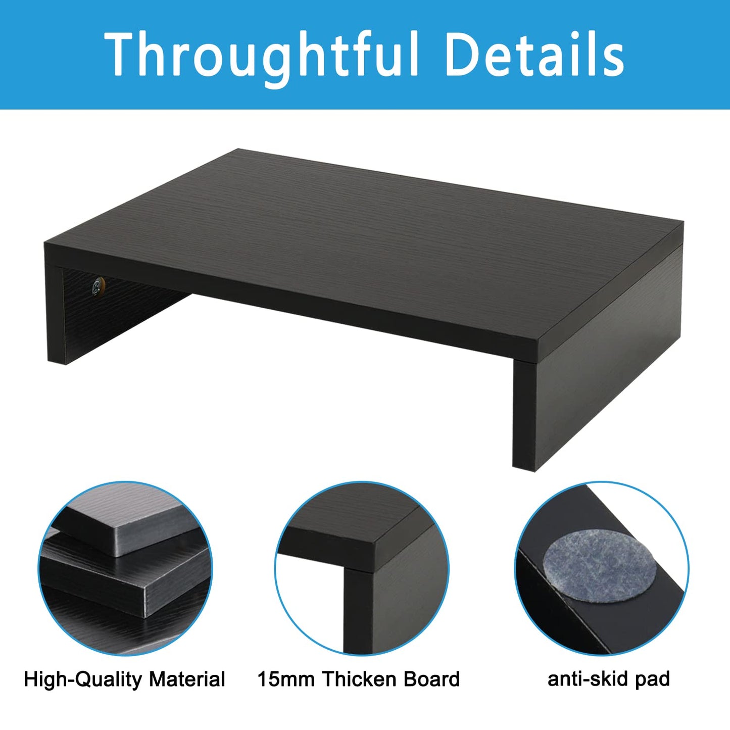 TEAMIX 20 Inch and 14.2 inch Desktop Monitor Stand Riser Printer Stand for Desk Organizer.
