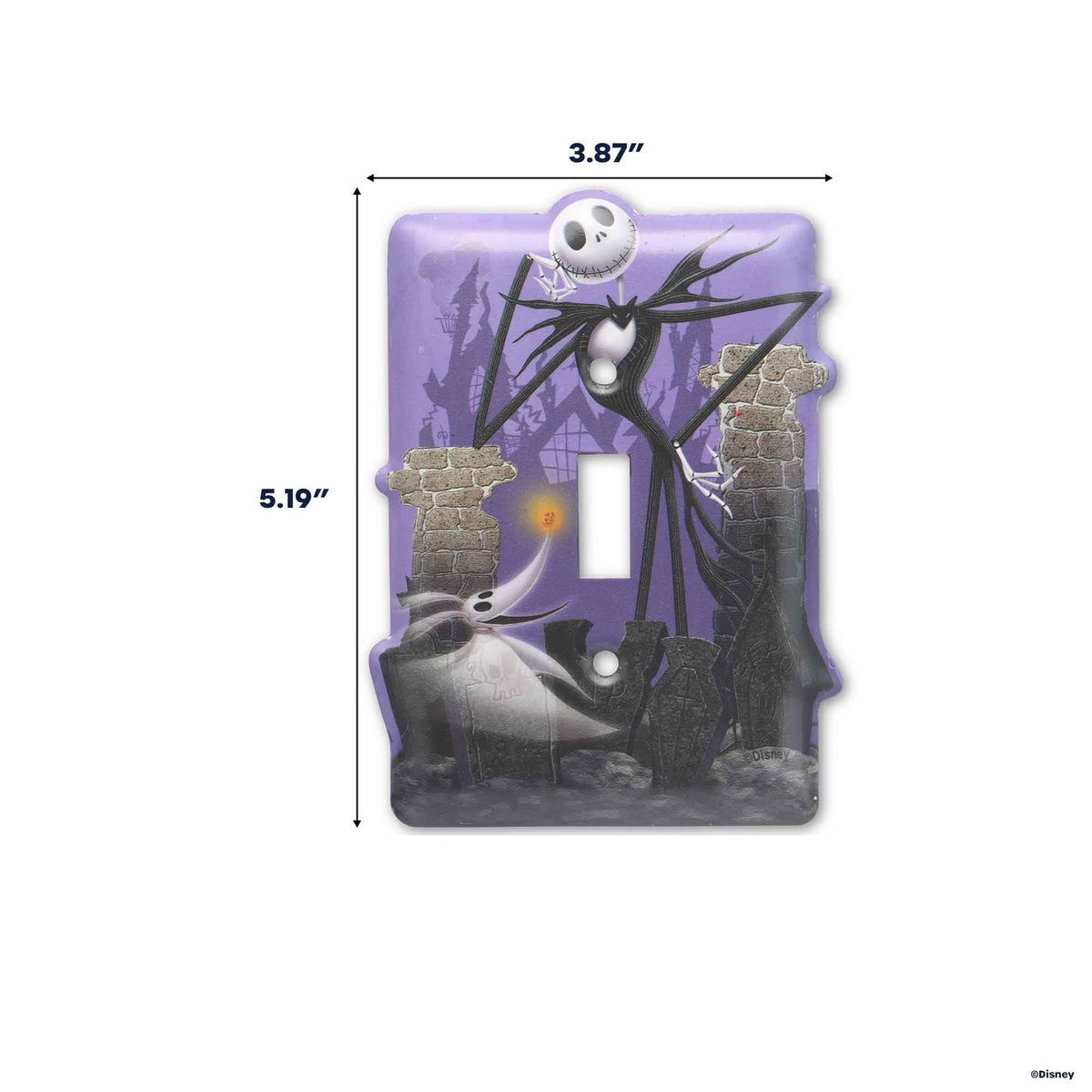 Disney The Nightmare Before Christmas Metal Light Switch Plate - Jack Skellington Switch Plate Decoration for Home