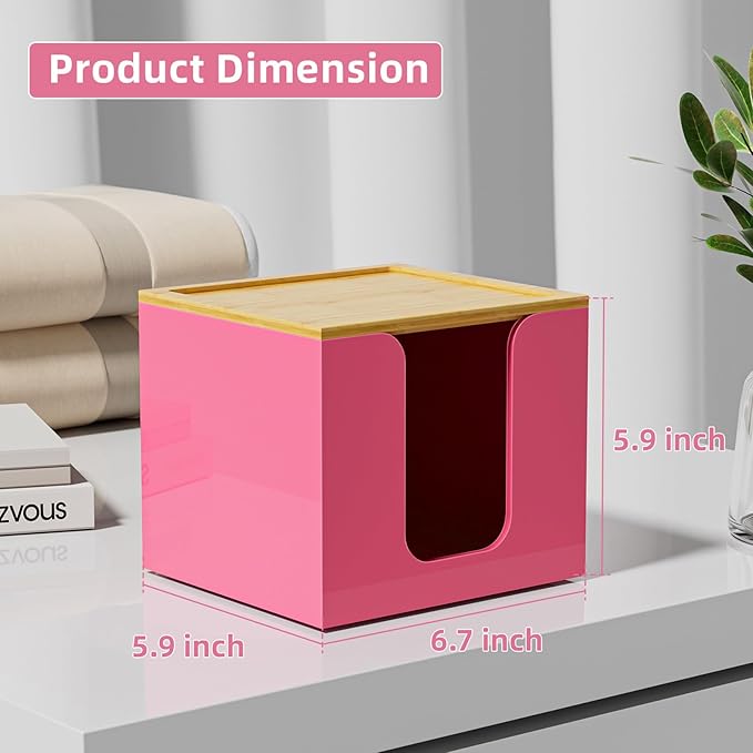 VITVITI Disposable Face Towel Holder Box, Acrylic Facial Towel Container