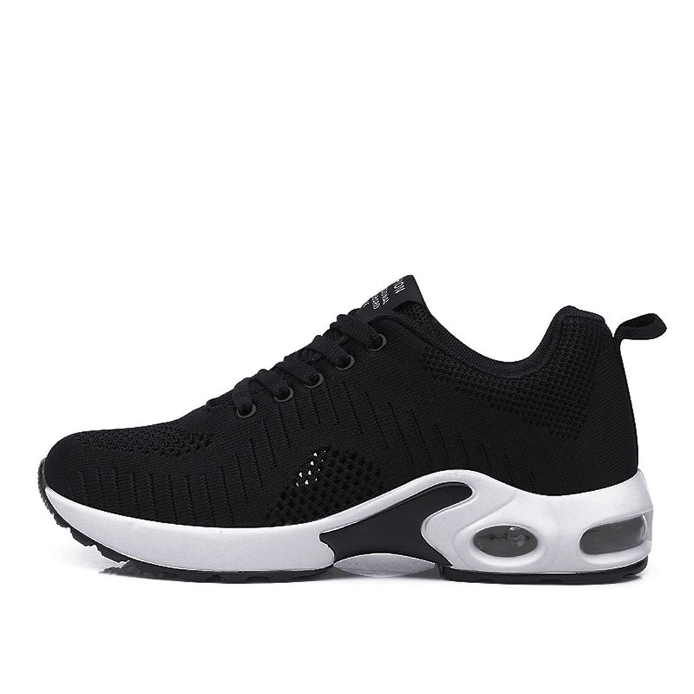 FLARUT Running Shoes Womens Lightweight Fashion Sport Sneakers Casual Walking Athletic Non Slip(Black, EU40)
