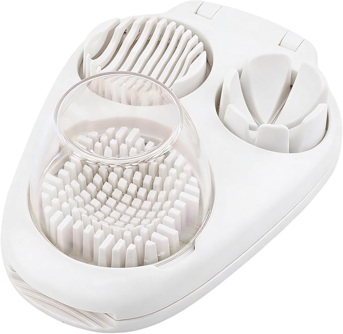 Egg Slicer for Hard Boiled Eggs, 3-in-1 Dicer with Multiple Cutting Modes, Egg Slicer Kitchen Gadget for Strawberry, Grape, Cherry(COLOR:White)