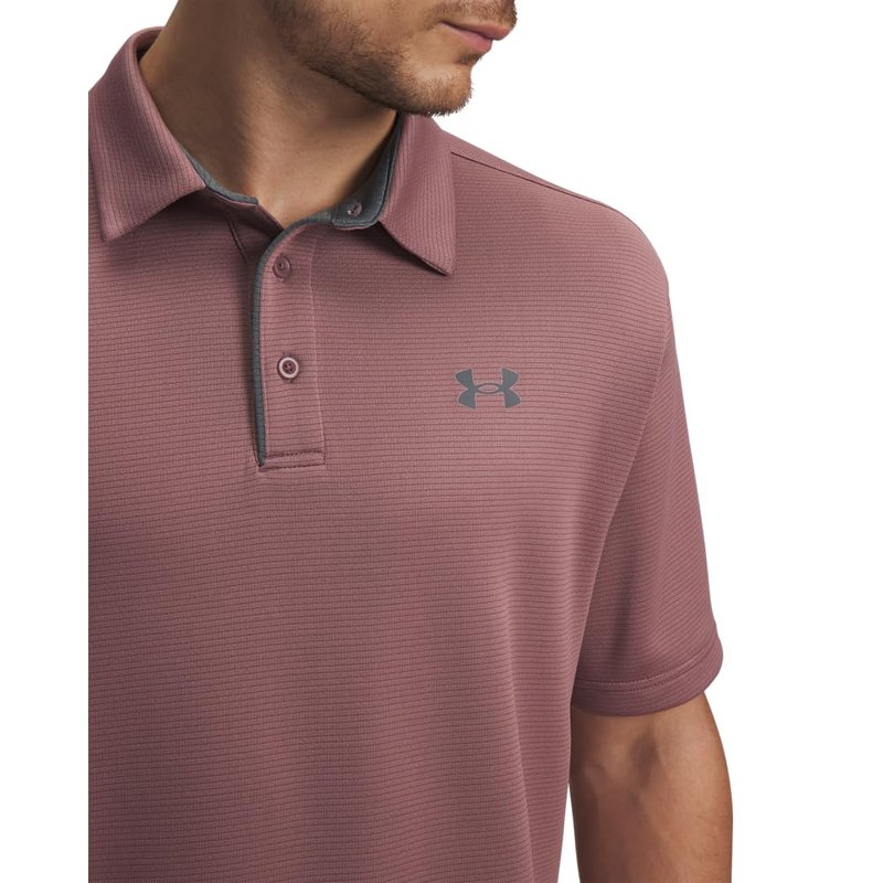 Under Armour Men's Tech Golf Polo, (651) Maroon Mist / / Pitch Gray, XX-Large