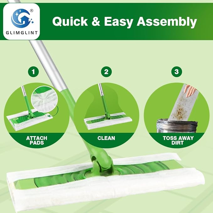 GLIMGLINT Dry Sweeping Cloths Pads Compatible
