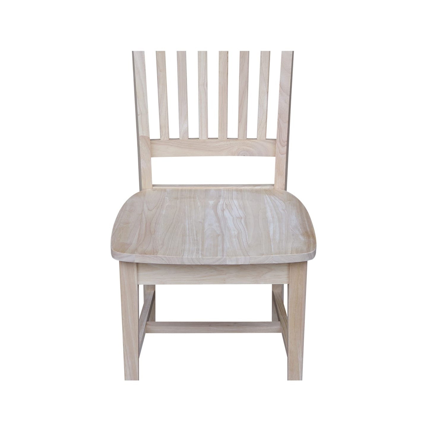International Concepts Mission Side Chairs, Armless, Solid Parawood, Unfinished (Set of 2)