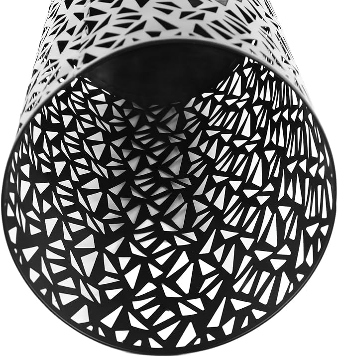 Metal Round Umbrella Stand Rack,Umbrella Holder Organizer Bin Hollowed Freestanding Canes Walking Sticks Holder for Entryway Home Hotel Office Decor (M)