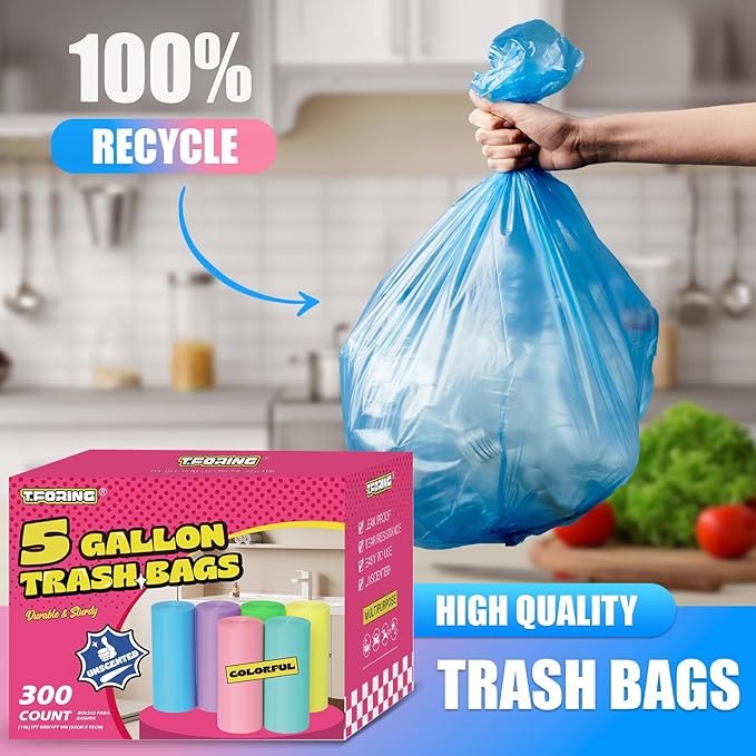 300 Count 5 Gallon Trash Bags