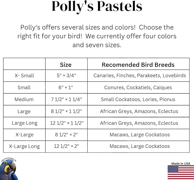 Polly's Pastels Nail Trimming & Beak Conditioning Safety Perch for Cockatiels, Cockatoos, Macaws, Parakeets, Budgies, Parrots and All Other Birds (Coral, Baby Medium-3/4 Dia. x 5" Long)