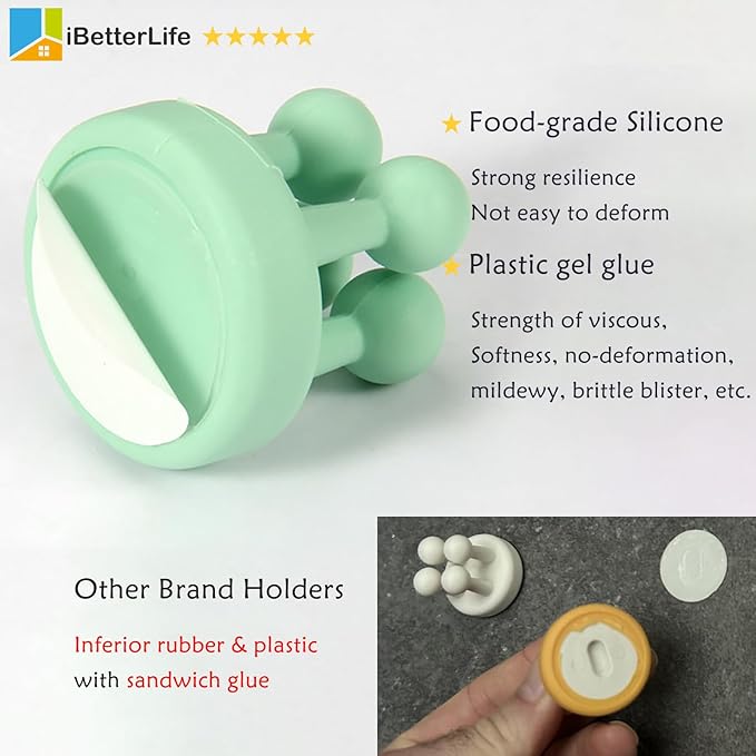 ZEZHOU 5Pcs Silicone Toothbrush Holders