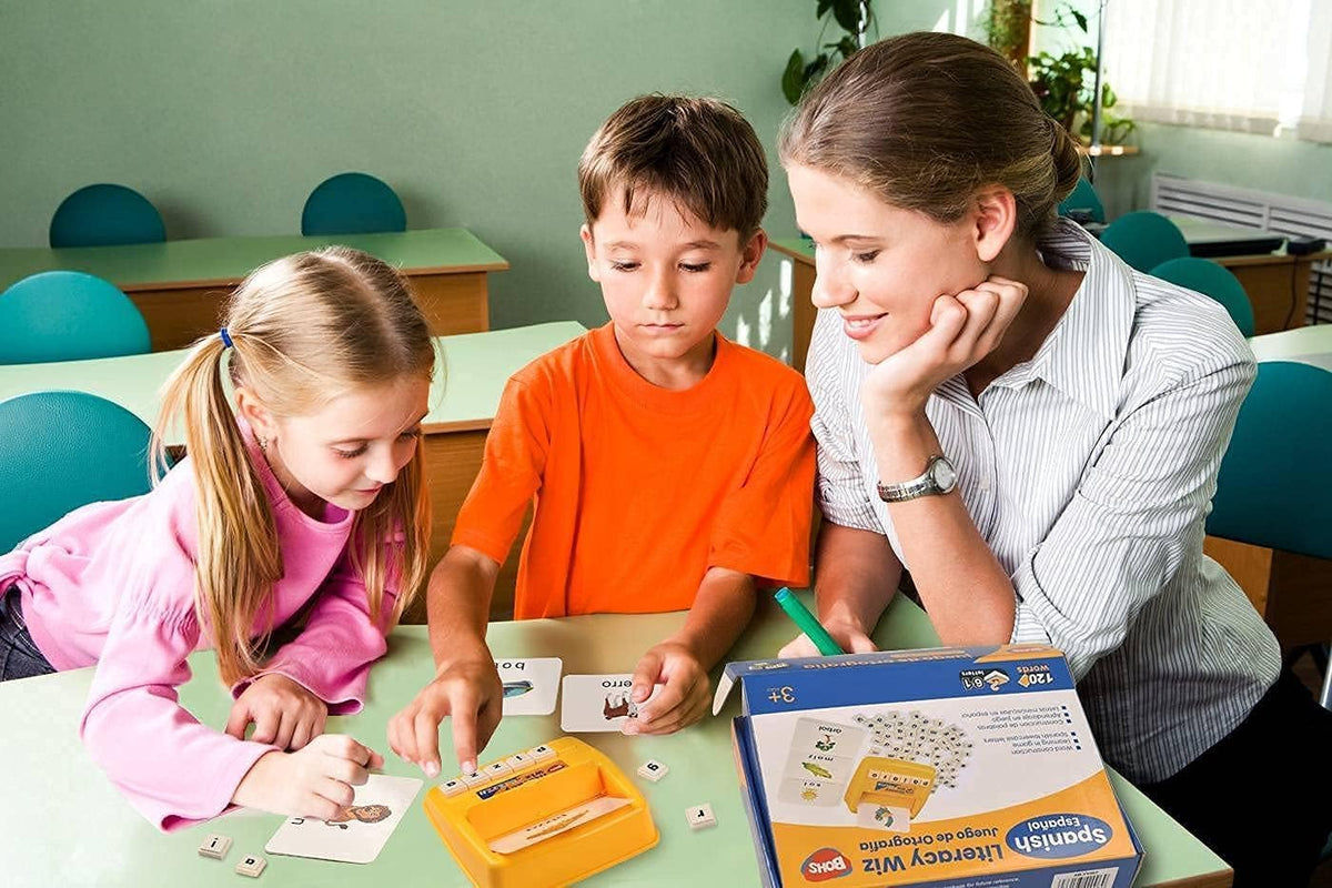 BOHS Spanish Literacy Wiz Spelling Game - Espanol Lower Case 60 Flash Cards - Preschool Language Learning Educational Toys