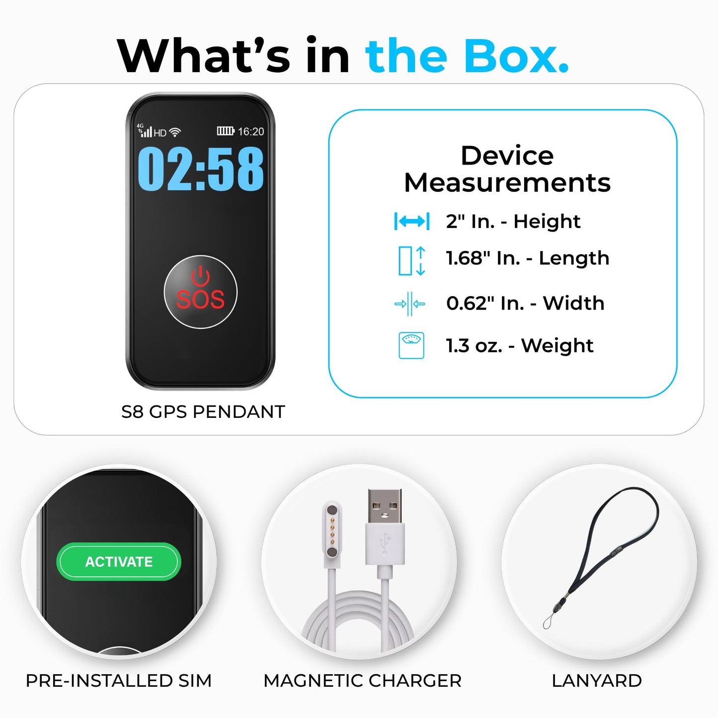 SecuLife New 2026 Fall Alert Device, Medical Alert Pendant with for Seniors, SOS Call, GPS Tracking โ Wearable Emergency Necklace for Elderly, Waterproof, 2-Way Calling, Panic Button
