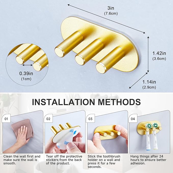 Electric Toothbrush Head Holder, Toothbrush Holders Wall Mounted, Adhesive