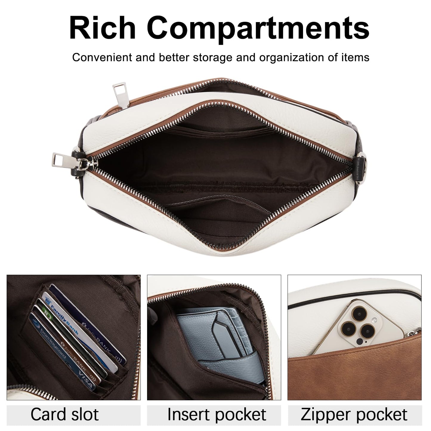 CLUCI Crossbody Bags for Women Trendy, Vegan Leather Shoulder Handbags,Purses for Women with Adjustable Wide Strap
