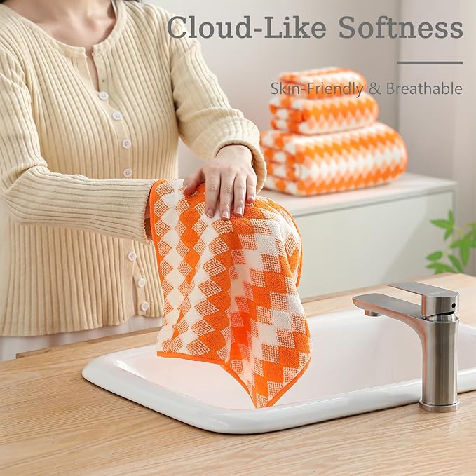 8 Piece Bathroom Towel Set |2 Oversized Bath Towels, 2 Hand Towels, 4