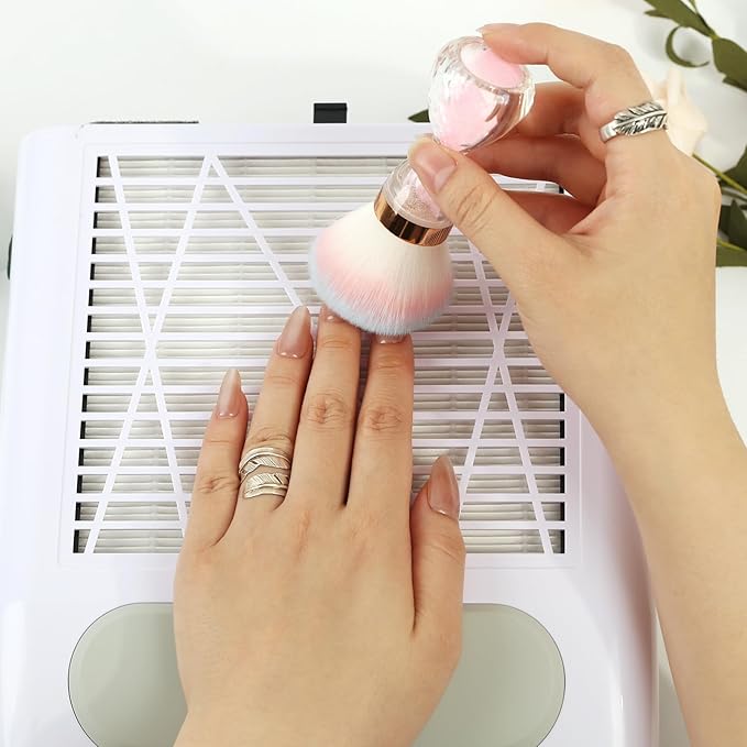 Nail Dust Brush for Acrylic Nails, Soft Brush Nail Art Dust Powder Remover