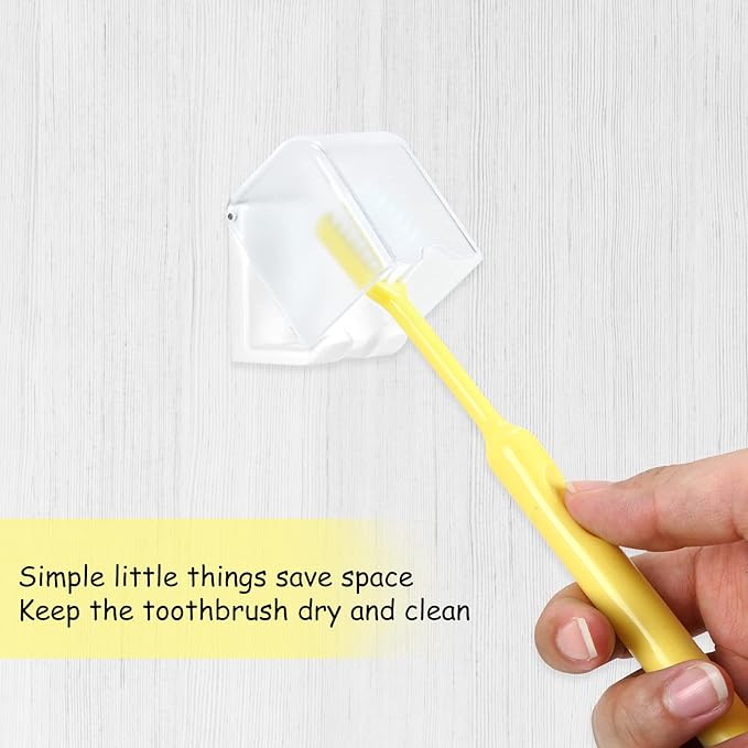 4 PCS Toothbrush Holder Wall Mounted