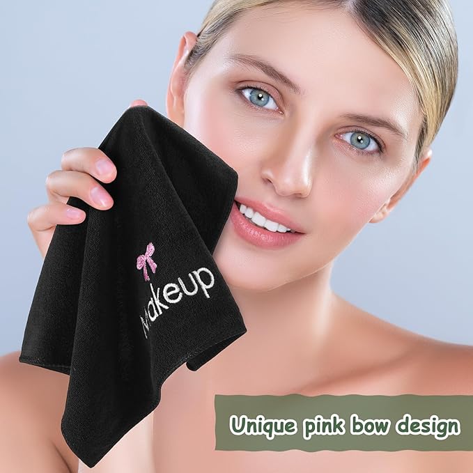 Shimeyao 20 Pack Makeup Towels Black Makeup Washcloths