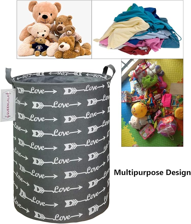 QUEENLALA Large Storage Basket, Laundry Hamper/Bathroom/Home Decor/Collapsible