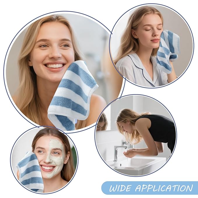 SINLAND Microfiber Facial Cloths Fast Drying Washcloth 12inch x 12inch