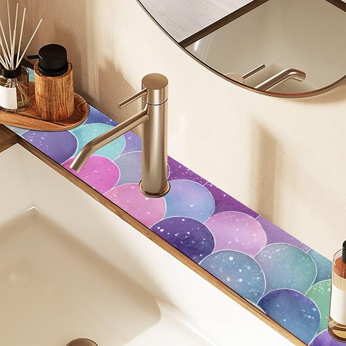 Kitchen Sink Splash Guard 1 PC 30 Inch Sink Faucet Mat Splash Guard