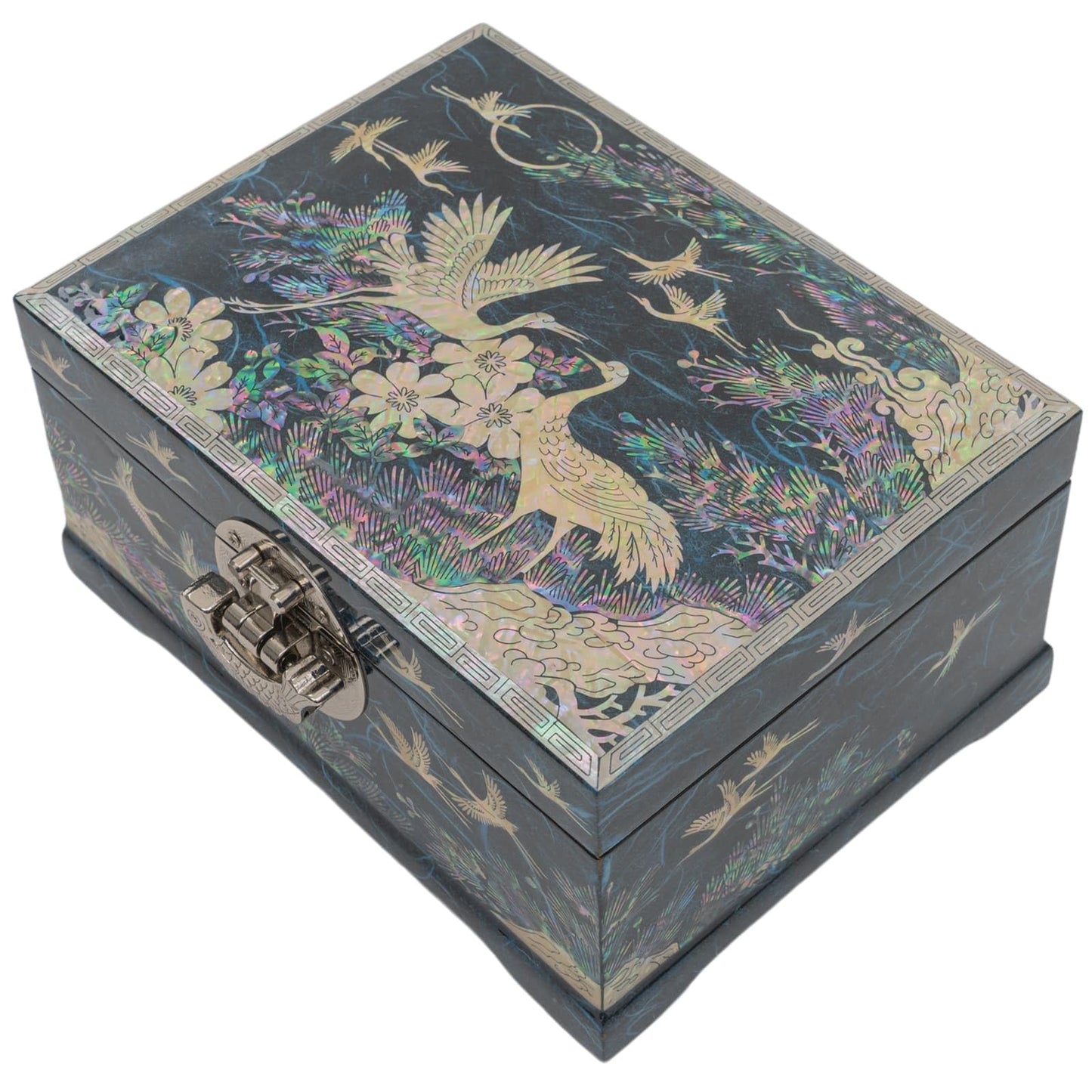 February Mountain Arirang Korean Music Box Mother of Pearl Jewelry Box K-Culture Inspired Gift for Women Birthday Christmas Unique Gift