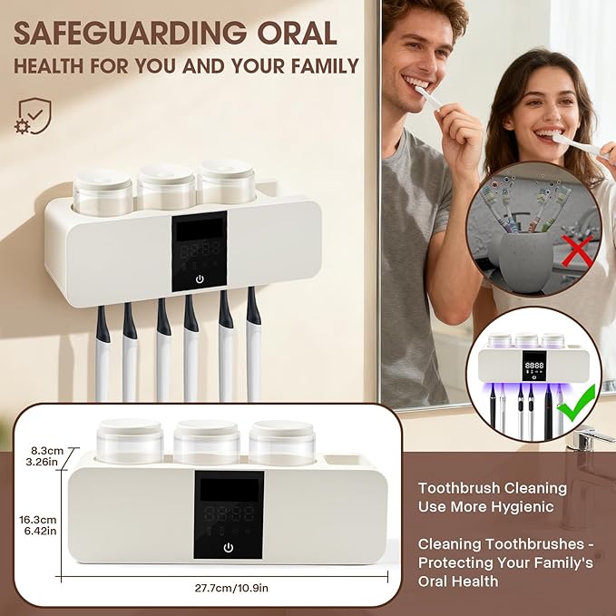 3 in 1 Toothbrush Cleaner Holders